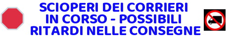banner sciopero dei corrieri possibili ritardi nelle consegne